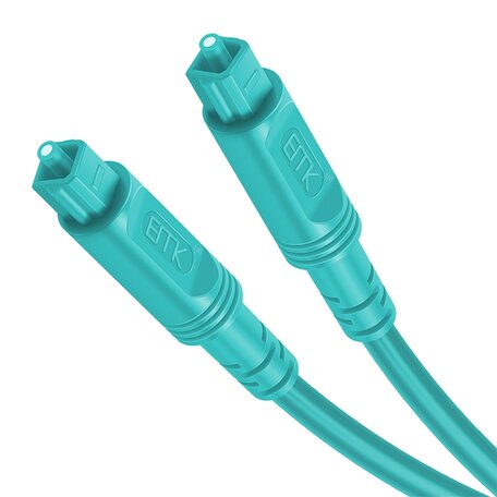 ETK Digital Toslink Optical kabel 8 meter / toslink audio male to male / Optische kabel - Blauw