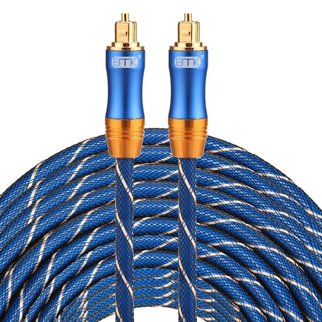 ETK Digital Toslink Optical kabel 30 meter / audio male to male / Optische kabel BLUE series - Blauw