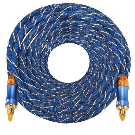 ETK Digital Toslink Optical kabel 25 meter / audio male to male / Optische kabel BLUE series - Blauw