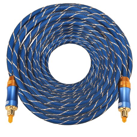 ETK Digital Toslink Optical kabel 20 meter / audio male to male / Optische kabel BLUE series - Blauw