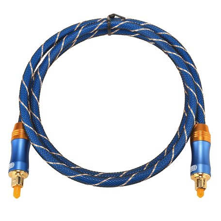 ETK Digital Toslink Optical kabel 1 meter / audio male to male / Optische kabel BLUE series - Blauw