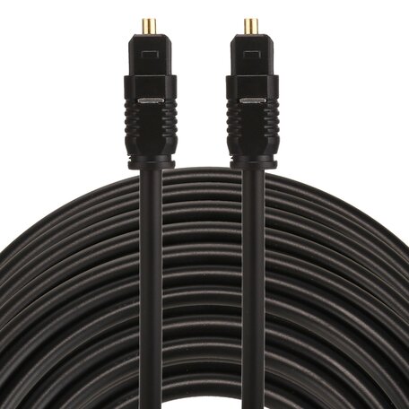 ETK Digital Toslink Optical kabel 30 meter / audio male to male / Optische kabel PVC series - zwart