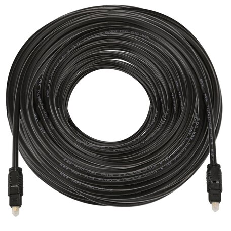 ETK Digital Toslink Optical kabel 30 meter / audio male to male / Optische kabel PVC series - zwart