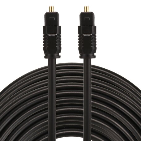 ETK Digital Toslink Optical kabel 25 meter / audio male to male / Optische kabel PVC series - zwart