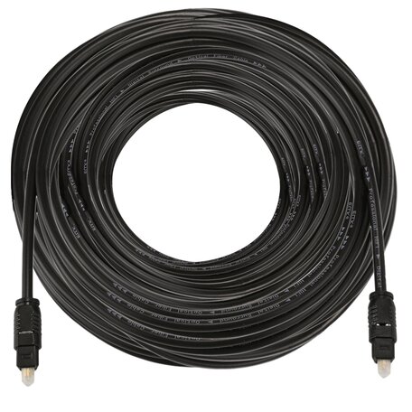 ETK Digital Toslink Optical kabel 25 meter / audio male to male / Optische kabel PVC series - zwart