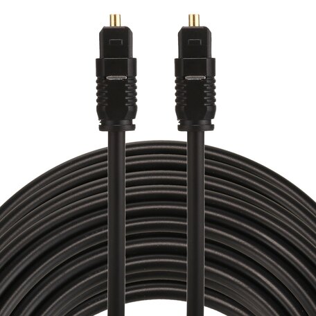 ETK Digital Toslink Optical kabel 20 meter / audio male to male / Optische kabel PVC series - zwart