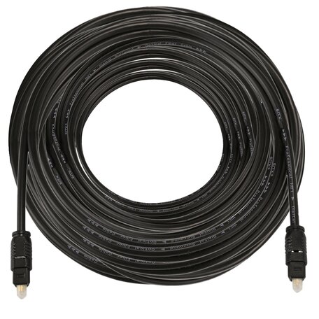 ETK Digital Toslink Optical kabel 20 meter / audio male to male / Optische kabel PVC series - zwart
