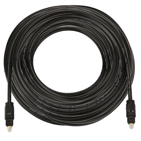 ETK Digital Toslink Optical kabel 15 meter / audio male to male / Optische kabel PVC series - zwart