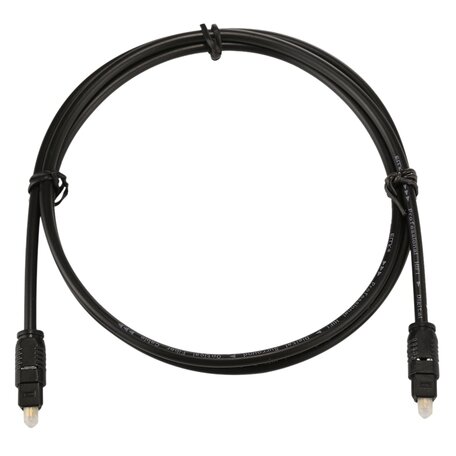 ETK Digital Toslink Optical kabel 1 meter / audio male to male / Optische kabel PVC series - zwart