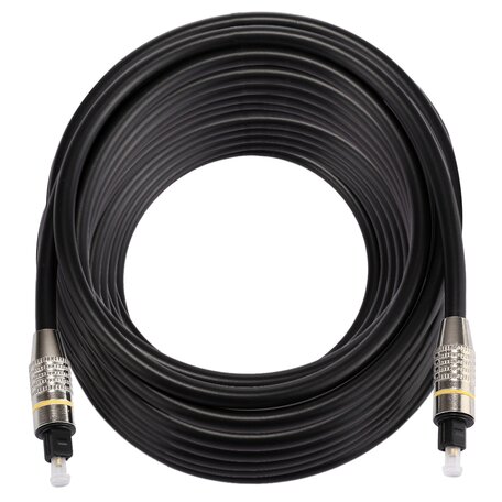 ETK Digital Optical kabel 30 meter / toslink audio male to male / Optische kabel nickel series - zwart