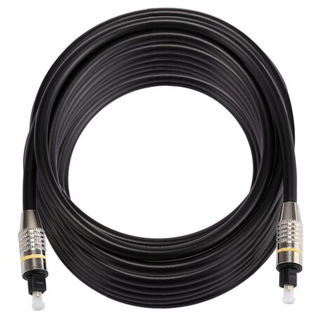 ETK Digital Optical kabel 10 meter / toslink audio male to male / Optische kabel nickel series - zwart