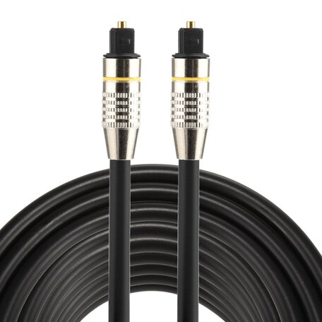 ETK Digital Optical kabel 8 meter / toslink audio male to male / Optische kabel nickel series - zwart