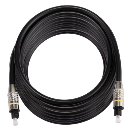 ETK Digital Optical kabel 8 meter / toslink audio male to male / Optische kabel nickel series - zwart