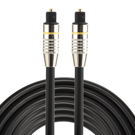 ETK Digital Optical kabel 5 meter / toslink audio male to male / Optische kabel nickel series - zwart