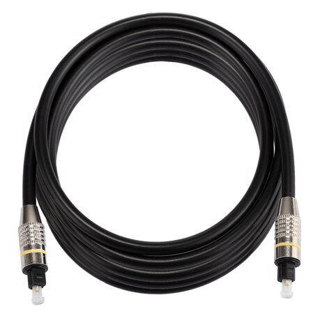 ETK Digital Optical kabel 5 meter / toslink audio male to male / Optische kabel nickel series - zwart