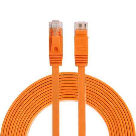 3 meter - CAT6 - Ultra dunne Flat Ethernet kabel - netwerkkabel - (1000Mbps) - Oranje