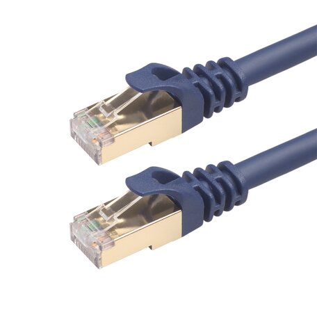 CAT8 - 0.5 meter - RJ45 - donkerblauw - Ethernet kabel - Netwerkkabel