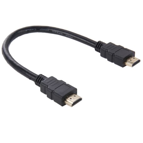 HDMI kabel 15cm (kort) - HDMI 1.3 versie - High Speed 4K - HDMI Male naar HDMI Male kabel - Zwart