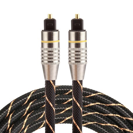 Optische kabel 1.5 meter - toslink kabel - Optical audio kabel - nylon series - zwart