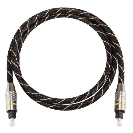 Optische kabel 1.5 meter - toslink kabel - Optical audio kabel - nylon series - zwart