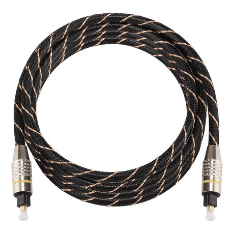 Optische kabel 2 meter - toslink kabel - Optical audio kabel - nylon series - zwart