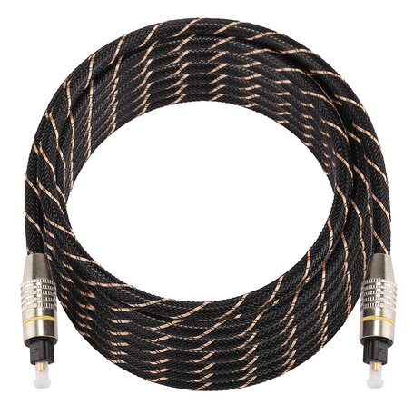 Optische kabel 5 meter - toslink kabel - Optical audio kabel - nylon series - zwart