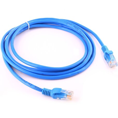 2 meter CAT5E Ethernet netwerk LAN kabel (100 Mbps) - Blauw