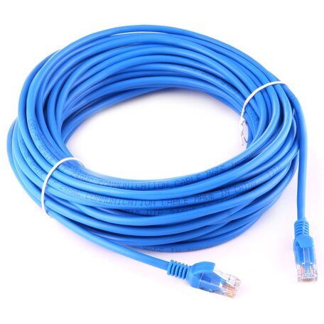15m CAT5E Ethernet netwerk LAN kabel (100 Mbps) - Blauw