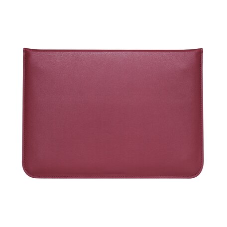 13 inch PU Leer envelop sleeve met standaard - Wijnrood