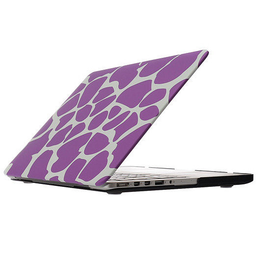 MacBook Pro 13 inch cover - Dot pattern paars